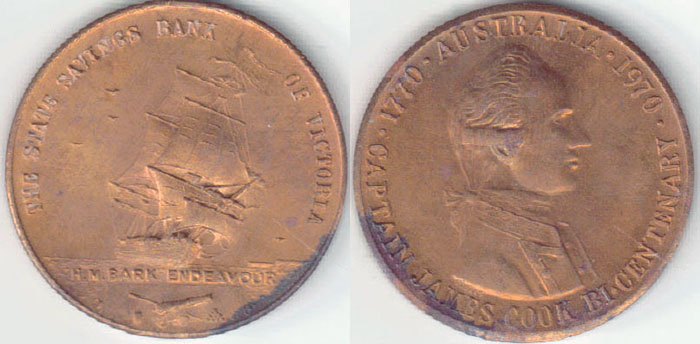 1970 Australia Medallion (Cook Bi-Centenary) A004175